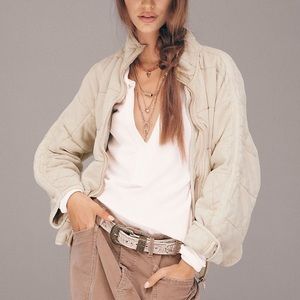 Free People Dolman Quilted Knit Jacket